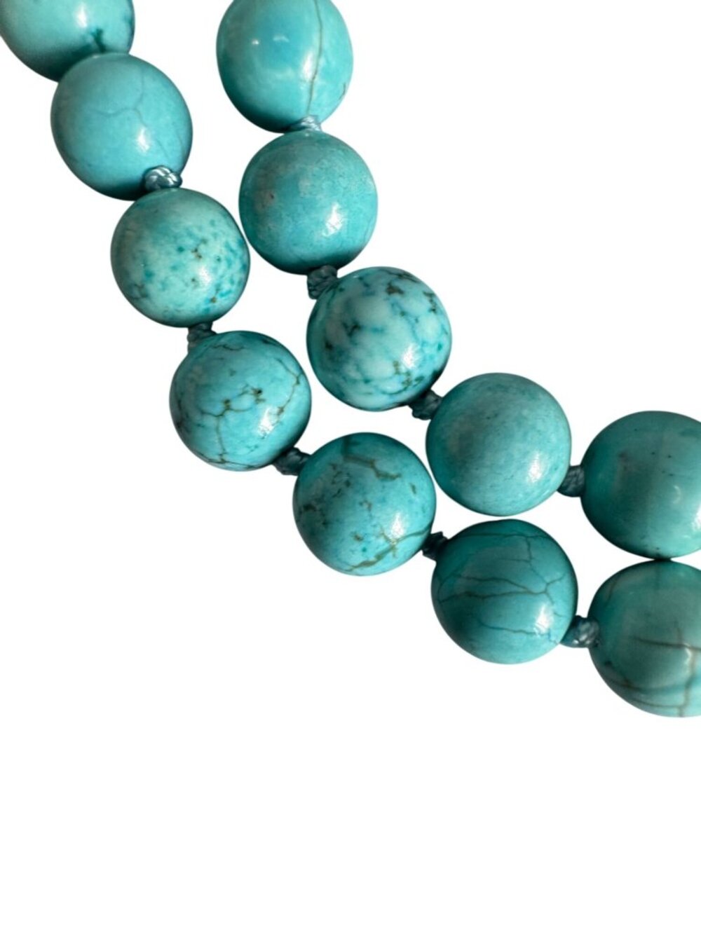 Carolyn Pollack Hand Knotted Turquoise 80" Infinity Wrap Necklace - Picture 6 of 9